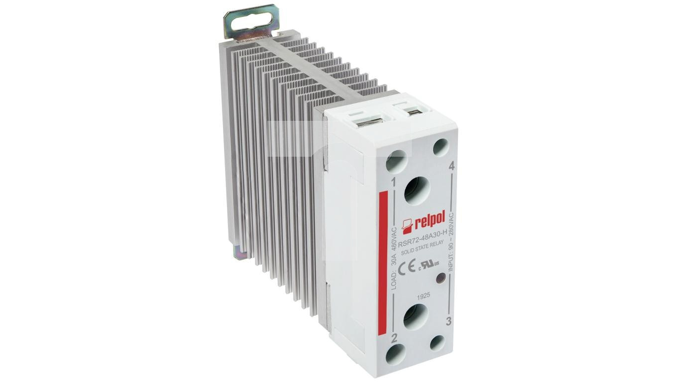 Single-phase solid-state relay 480V AC 90-280V AC AC1 30/480V AC RSR72-48 /T2UK