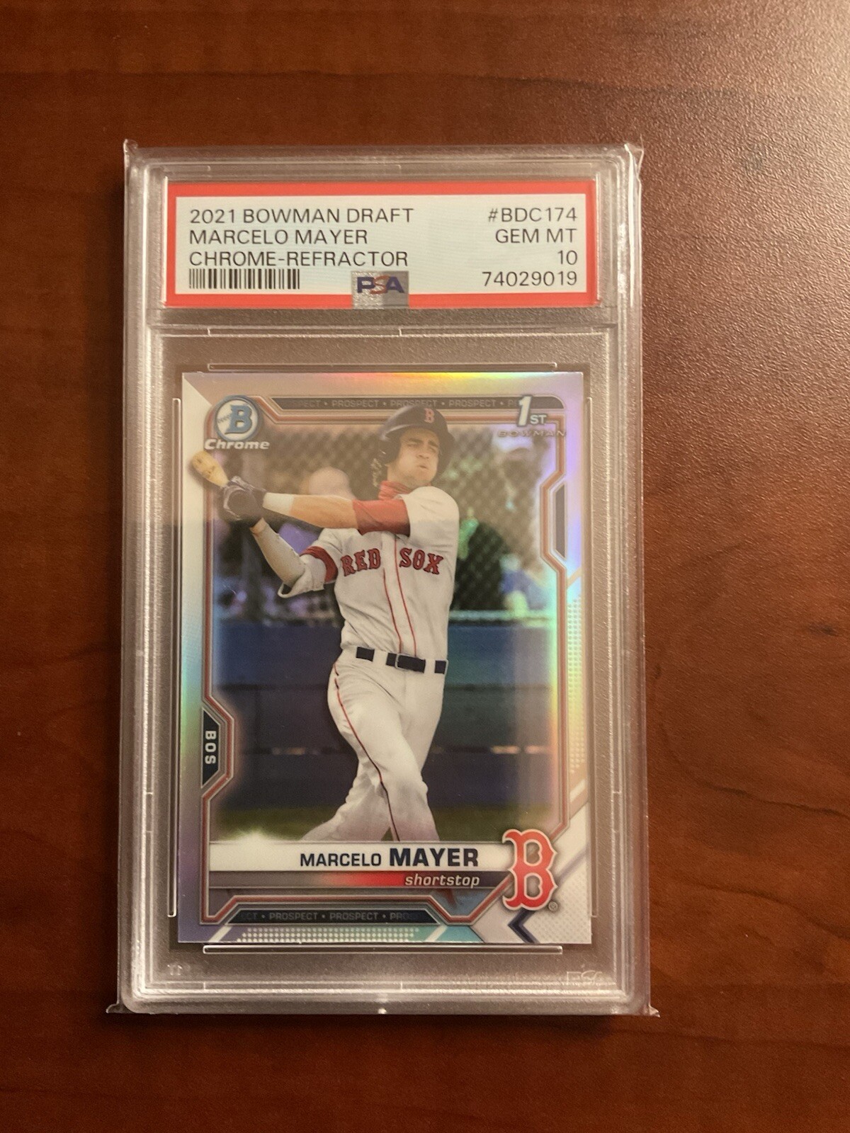 2021 Bowman Draft Chrome Marcelo Mayer #BDC 174 RC 1st Chrome REFRACTOR PSA 10