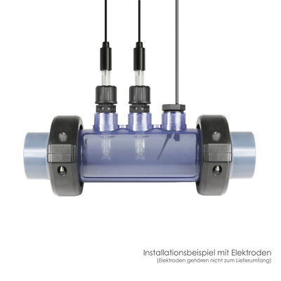 PVC Durchflussarmatur Messzelle Elektrodenhalter für PH/CHLOR/REDOX Elektroden