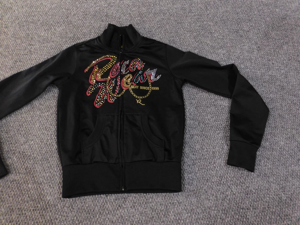 rocawear jacket womens small black vintage y2k track stretch active hip-hop - Image 2 of 4