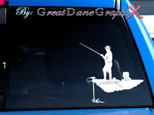 Boat Fishing Fisherman 5 -vinyl Decal Sticker -color Choice -high Quality Boat Fishing Fisherman 5 -vinyl Decal Sticker -color Choice -high Quality