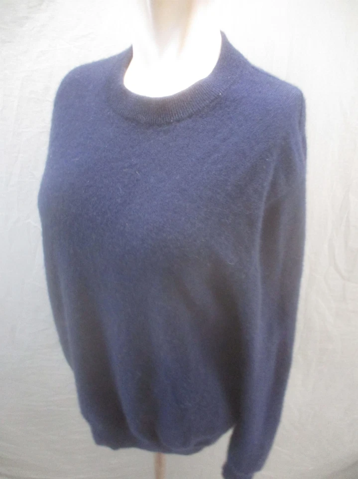 Suéter tejido suave cuello redondo 100 % cachemir azul talla S Daniel Bishop para hombre 731 Foto 3 de 4