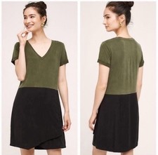 Anthropologie Dolan Left Coast Colorblock Horizon Shift Mini Dress Green Size M