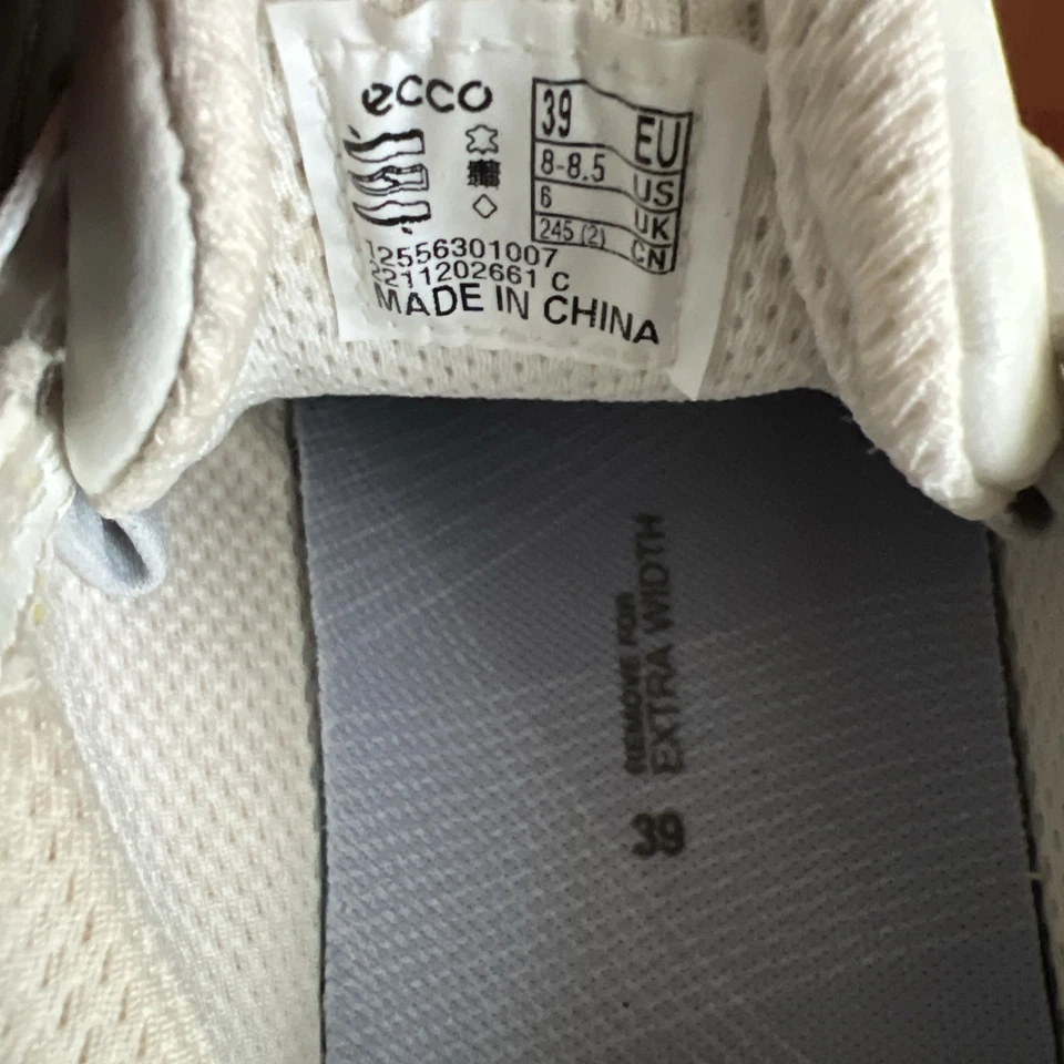 Zapatos de golf Ecco talla 39 8 8,5 extra anchos biom híbridos de cuero blanco Foto 4 de 4