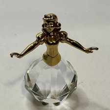 Vintage Disney Snow White Lencia  Austria 24k Gold Plated and Lead Crystal 