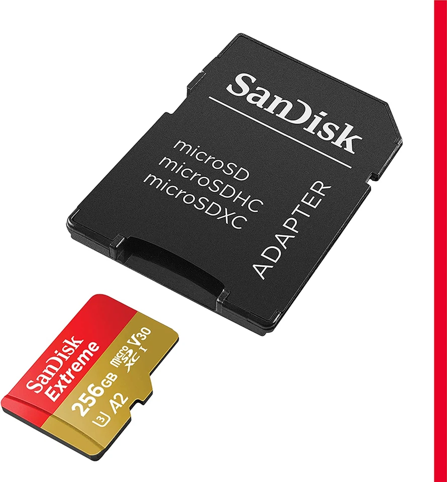 Extreme 256GB Scheda Microsdxc + Rescuepro Deluxe, Micro SD Fino a 190 Mb/S, + A - Immagine 2 di 4