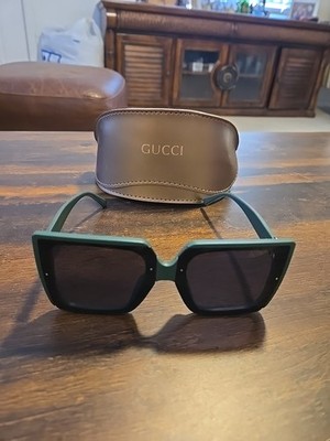 Gucci Sunglasses Green Oversized 6138 64 011-149 | eBay
