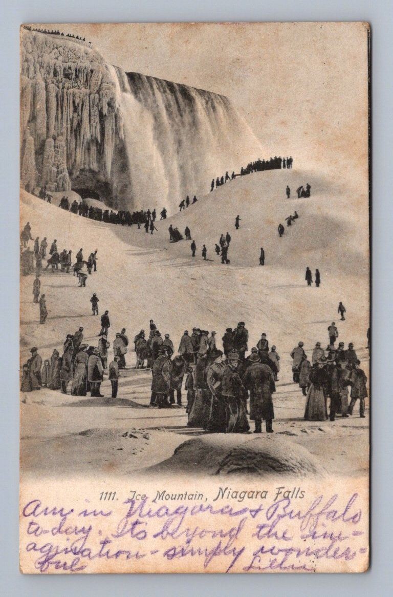 Antique New York Postcard NIAGARA FALLS Ice Mountain View 1905