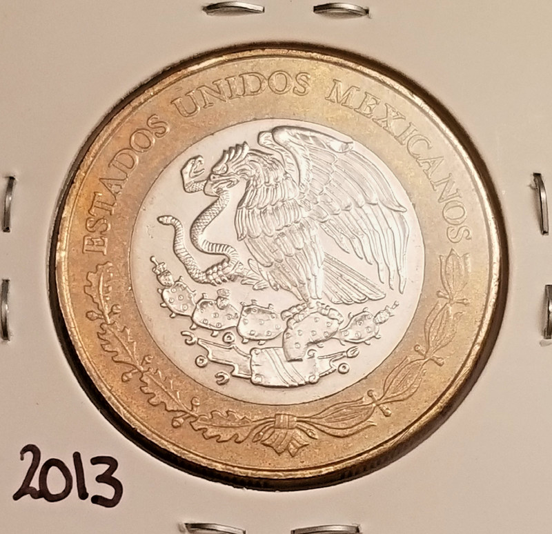 Mexico 20 Pesos 2013 Belisario Dominguez, Death Centennial 1913-2013. SCARSE