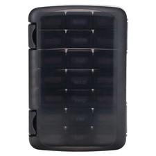 Weekly 3X/Day Pill Organizer with Case, Black, 1 Count