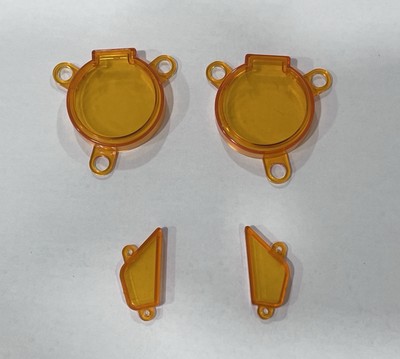 Transformers G1 Trypticon Orange Leg Lenses Lot of 4 Vintage & Authentic Parts