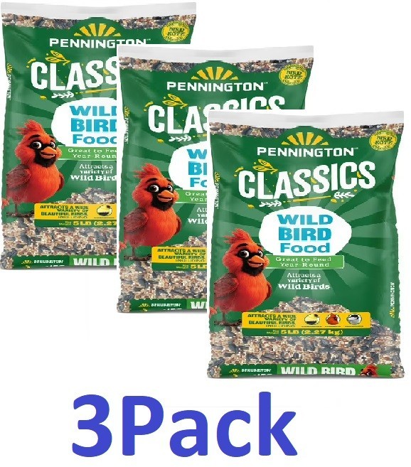 Pennington Classic Wild Bird Feed and Seed Bag 15 lb. Birds Food