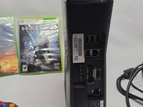 Xbox 360 S Slim Console Glossy Black 1 NEW Controller 250 Gb Hd 2 Games MUST SEE