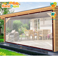 Wasserdicht Abdeckplane Transparent 2,5X3M FüR GartenmöBel Balkon Regenschutz