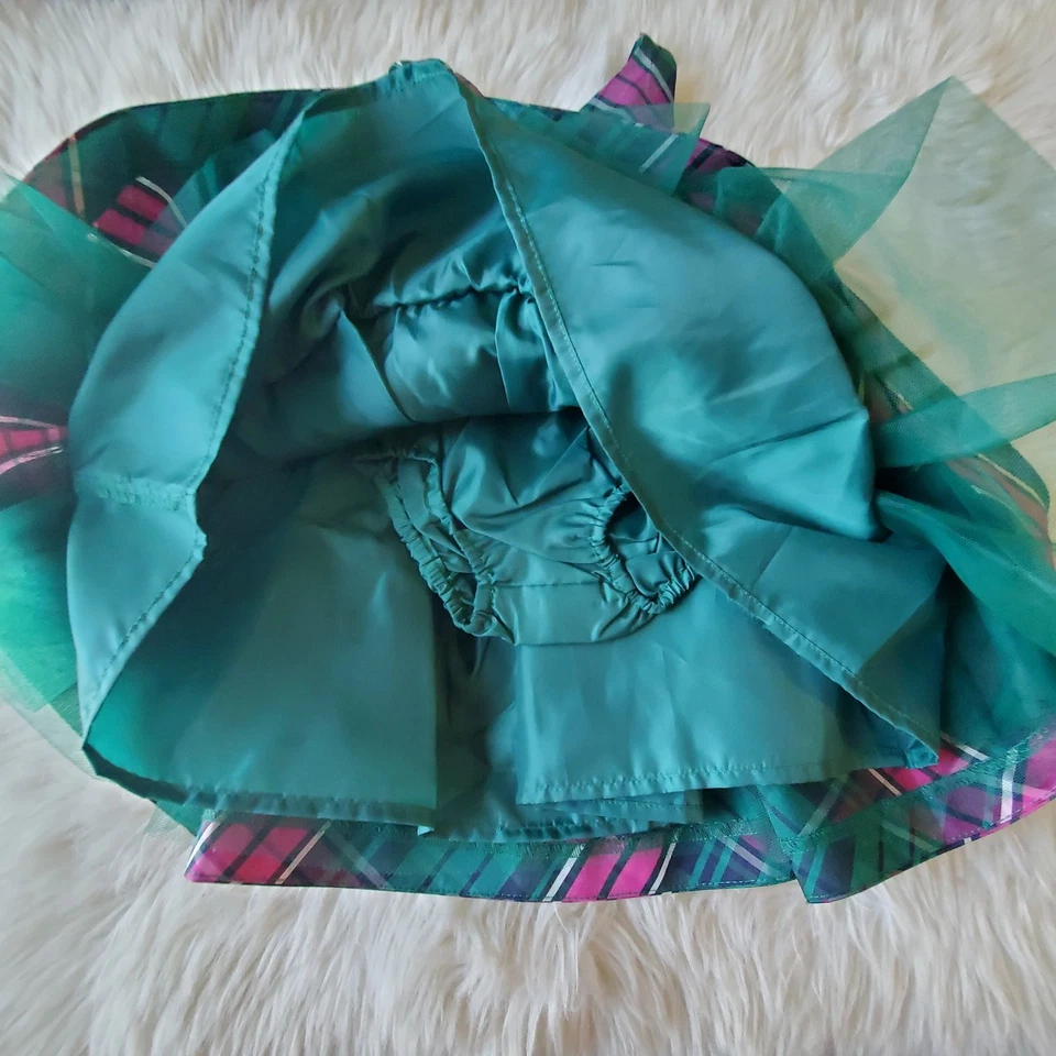 Janie and Jack Nuevo con Etiquetas Vestido Castillo Esmeralda 12-18 Meses Verde Cuadros Mezcla Seda Foto 3 de 4