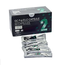 GC Capsules FUJI II Gold Label II LC Glass Ionomer Cement Restorative 50/Pk