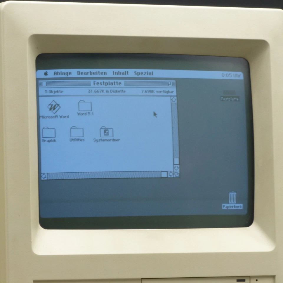 Apple Macintosh SE 1/40 + Apple Tastatur + Apple Maus *Bitte Lesen! - Bild 2 von 4