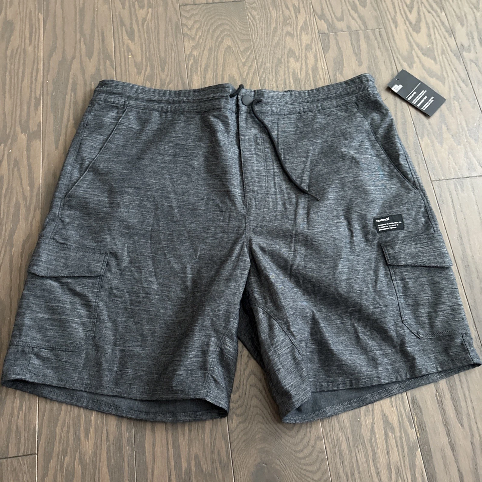 NWT Hurley Nike Dri-Fit Gray Breathe CARGO 19" Size 38 Shorts $60 Mens AJ2624