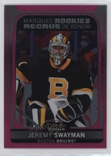 2021-22 O-Pee-Chee Platinum Marquee Rookies Matte Pink Jeremy Swayman Rookie RC