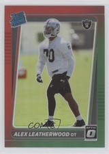 2021 Donruss Rated Rookie Optic Holo Red Green Preview Alex Leatherwood 0c2