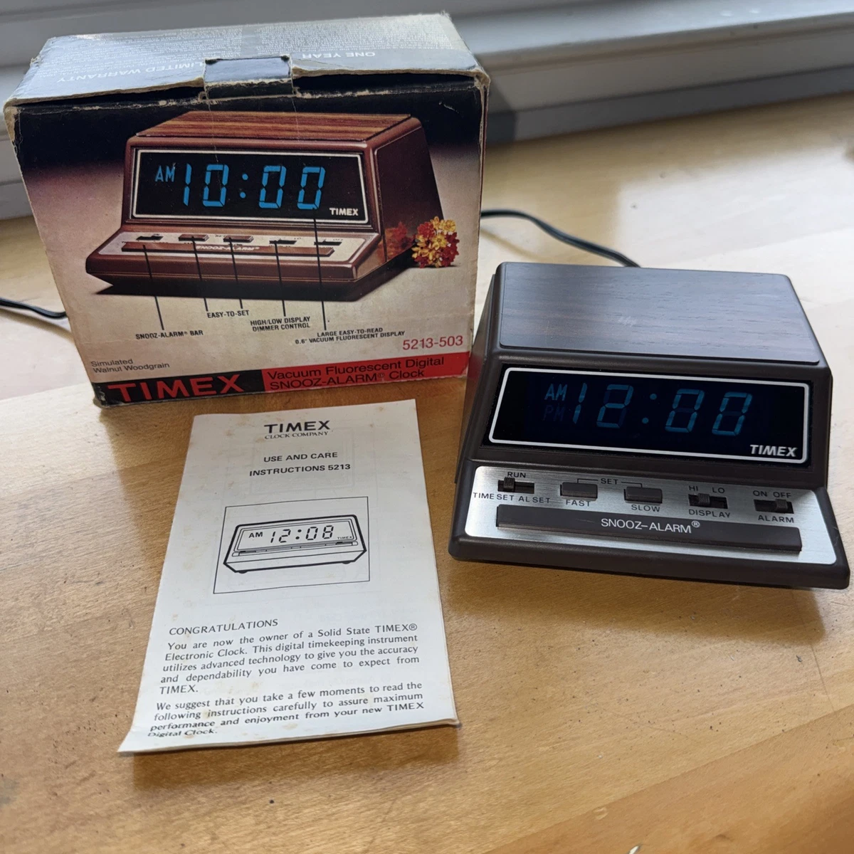 Timex Clock In Collectible Alarm Clocks (1970-Now) for sale | eBay