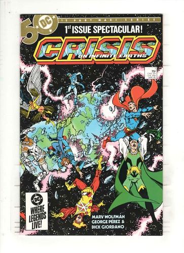 CRISES ON INFINITE EARTHS #1- 12 mostly NM, beautiful 12 issue lot, DC 1985-6