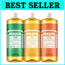 Eco-Friendly Pure-Castile Magic Soap 32 oz Bottles - All Natural, Multi-Purpose
