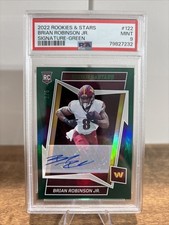 2022 Panini Rookies & Stars Brian Robinson Jr. Signature-Green #2/5 PSA 9 MINT