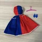 Barbie Fancy Free 943 Red & Blue Dress - Vintage 1963 PLUS Blue Open Toe Shoes!