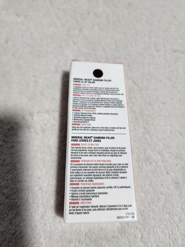 physicians formula Mineral Wear Diamond Filler Cheek Lip Color BRILLIANT PEACH - Image 2 of 2