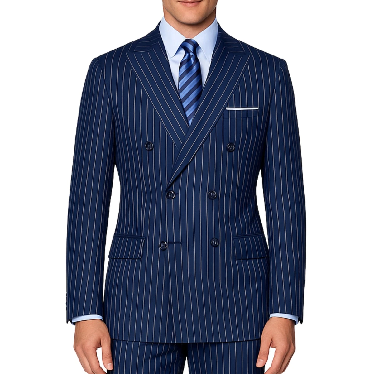 ジャケット・アウター 40's BRAILLON STRIPE DOUBLE BREASTED Double-Breasted Striped Suits & Blazers for Men 40 in Waist for