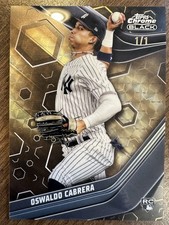 Marketplace image: 2023 Topps Chrome Black Oswaldo Cabrera SuperFractor Rookie 1/1 #31  NY Yankees