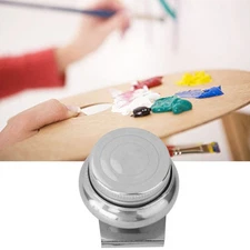 Practical Oil Painting Cup Stainless Steel Double Dipper Palette Cup