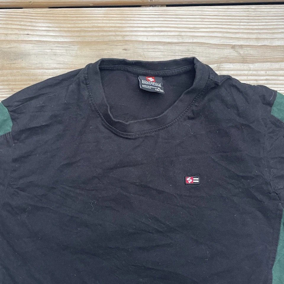 Camiseta Southpole Negra Verde Roja Color Bloque Cuello Redondo Juvenil XL (18-20) Foto 2 de 4