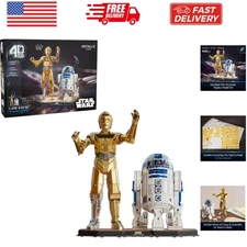Star Wars C-3PO & R2-D2 3D Model Kit with Stand, Star Wars Collectibles & Des...