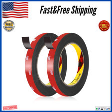 2 Rolls Double Sided Tape Heavy Duty, 0.5IN X 16.5FT Two Sided Mounting Tape Wat