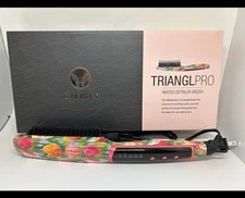 Calista TrianglPRO Triangl Pro Heated Hair Detailer Brush Tulip Floral RARE 