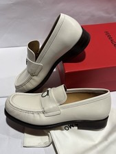 ferragamo mens shoes 9.5ee leather loafers Delmo Gancini NIB