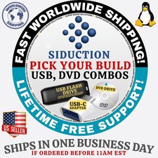 SIDUCTION LINUX OS  LTS / REGULAR ISO BUILDS  DVD, USB COMBOS  FAST SHIP