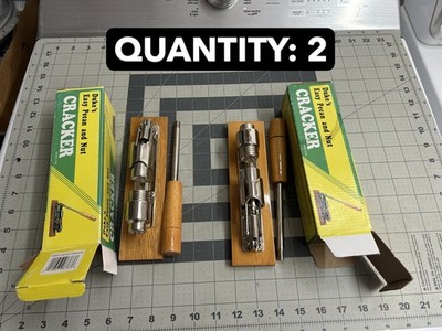 NOS 2-pack lot VINTAGE Duke 0100 Easy Pecan Nut Cracker Wood Nickel