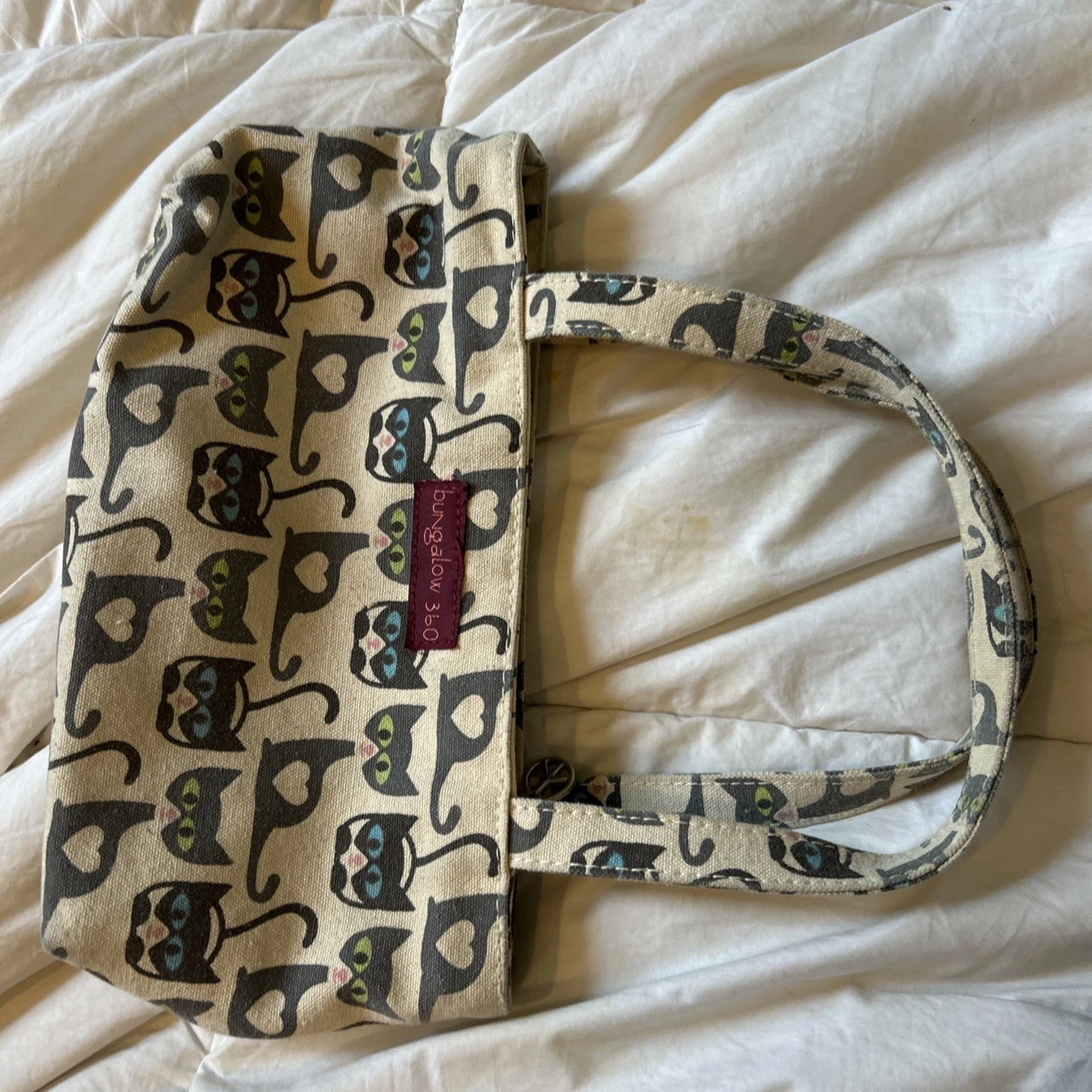 Bungalow 360 Owl Camo Full Size Backpack Canvas Vegan Peace Sign Zipper Rare Bungalow360 Zip Bags & Handbags for Women for sale | eBay main image 4