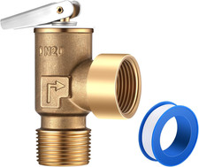 30 PSI Pressure Relief Valve, Boiler Relief Valve with 3/4 NPT Thread, PTFE Thre