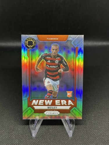2025 Prizm FIFA Club World Cup #9 Wesley RC Rookie New Era Silver Flamengo Card