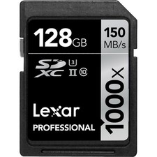 Lexar Professional 128GB 1000x Speed SDXC UHS-II Memory Card