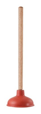 LDR 512A3209 Red Rubber/Wood Toilet Plunger 16 L x 5 Dia. in. (Pack of 12)