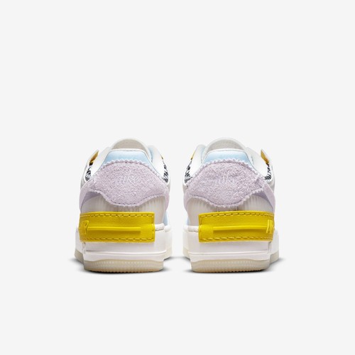 Para mujer Nike Air Force 1 Shadow - 5 - DM8076-100 AF1 Patchwork Vela Azul Amarillo - Imagen 6 de 6