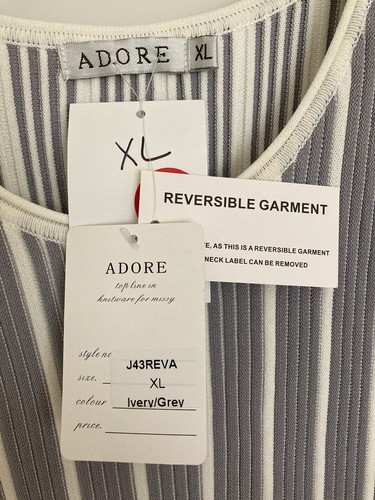 Vestido Columpio Elástico ADORE Reversible Lavanda/Crema NUEVO CON ETIQUETAS Orig $92.95 - Imagen 6 de 11