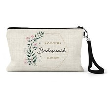 Bridesmaid Make Up Bag Thank You Present Wedding Day Bridal Party Favours Gift