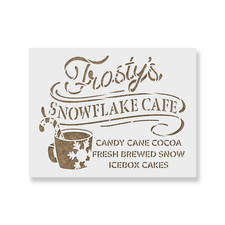 Snowflake Cafe Stencil - Durable Reusable Mylar Stencils
