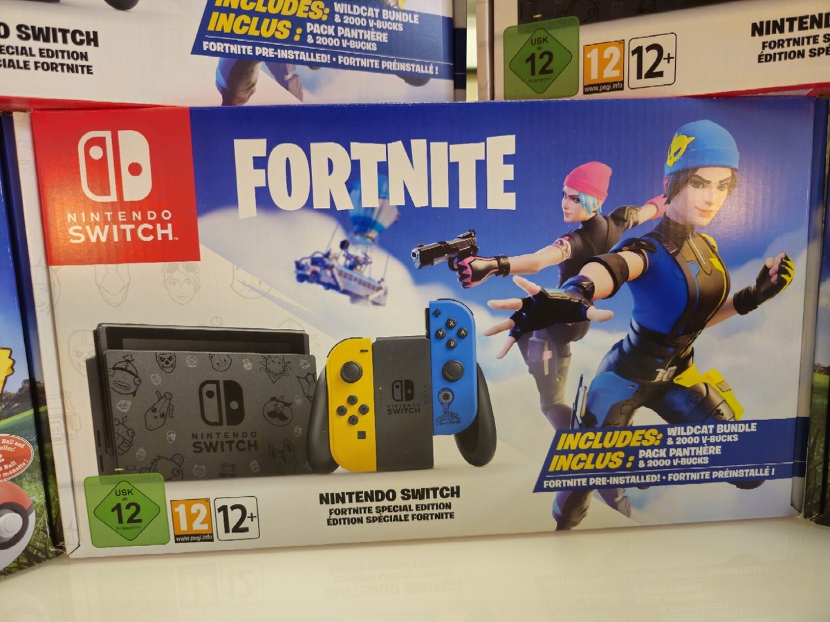 Nintendo Switch Fortnite Auflage 32GB Spielkonsole - Blau/Gelb